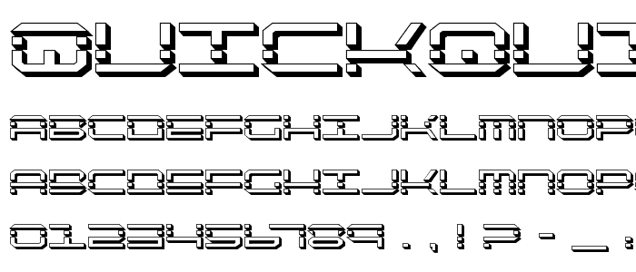 QuickQuick Shadow font
